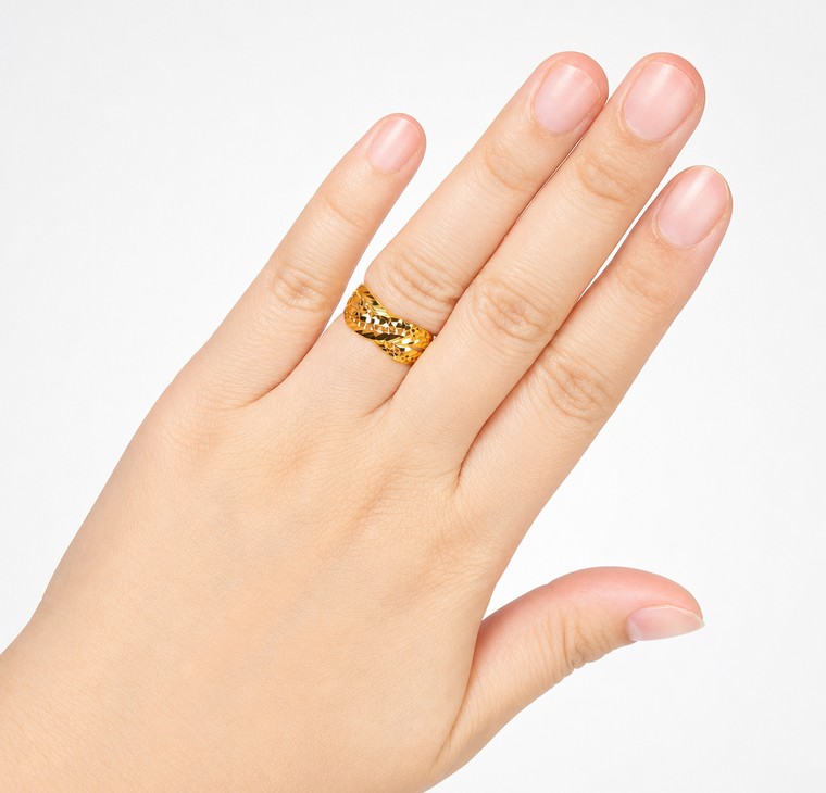 Merchant9 Cincin Emas Silang Dimensi L:0.7CM
