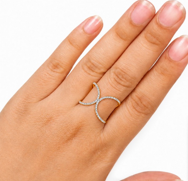 Merchant9 Cincin Emas Belt Diamond Cut