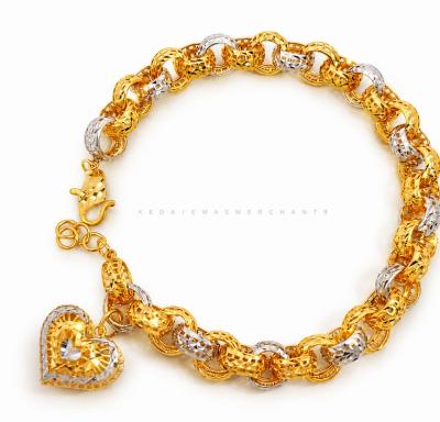 Merchant9 Rantai Tangan Kendi Kerawang Love Gantung  2C L:0.7CM