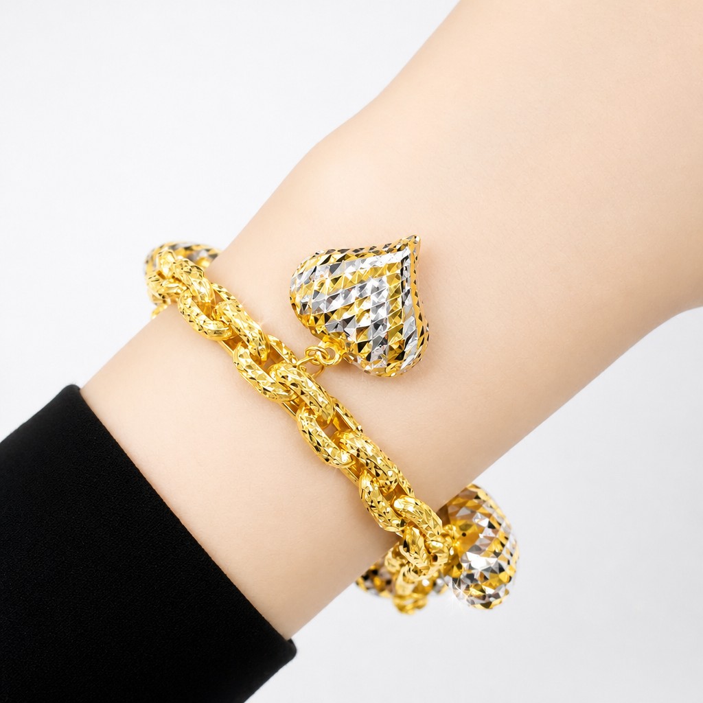 Merchant9 Rantai Tangan Sauh Dimensi Gantung Love 2C L:0.7CM