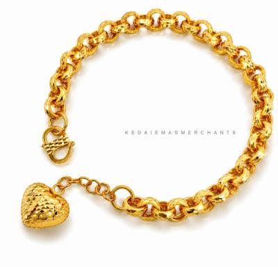 Merchant9 Rantai Tangan Kendi Dimensi Pasir Love Gantung L:0.6CM