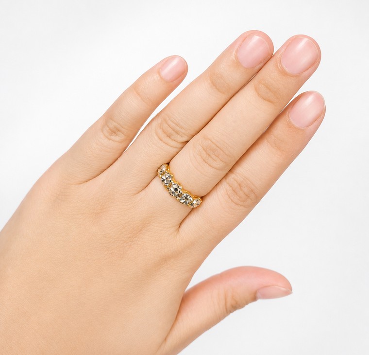 Merchant9 Cincin Emas Roti Bun Diamond Cut 2C L:0.5CM