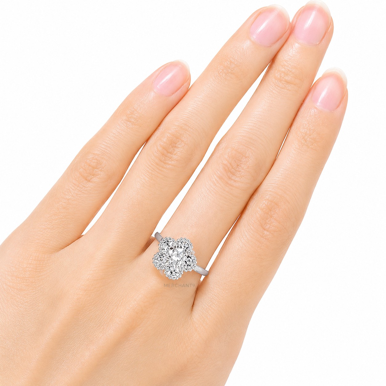 Merchant9 Cincin Emas Sakura Flower Leona Chrome L:1.1CM