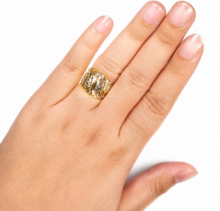 Merchant9 Cincin Emas Kait Perut Ular 2C L:1.3CM