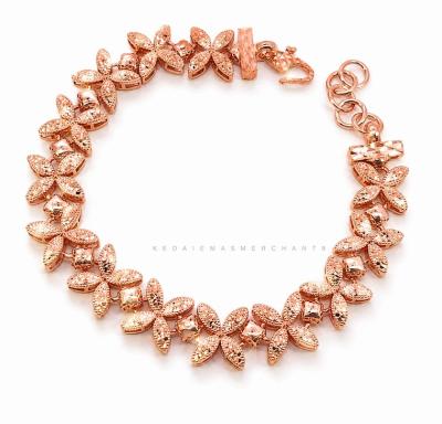 Merchant9 Rantai Tangan Honey Tanjung Kerawang Full Rosegold L:1CM
