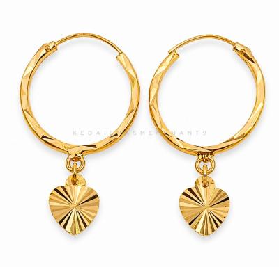 Merchant9 Subang Ring Dangle Love Dia:1.3CM