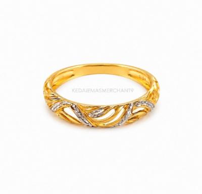Merchant9 Cincin Emas Lintah Wave Diamond Cut