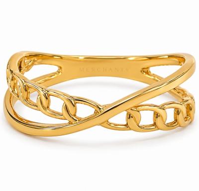Merchant9 Cincin Emas Sauh Silang L:0.5CM