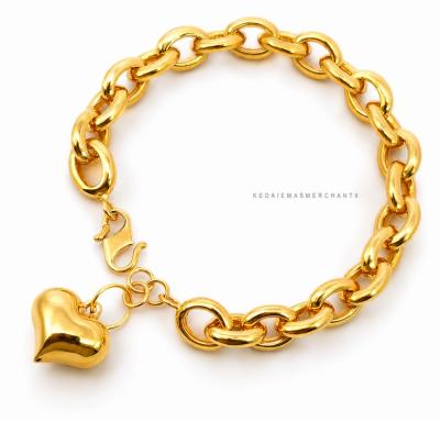 Merchant9 Rantai Tangan Sauh Oval Love Polish L:0.9CM