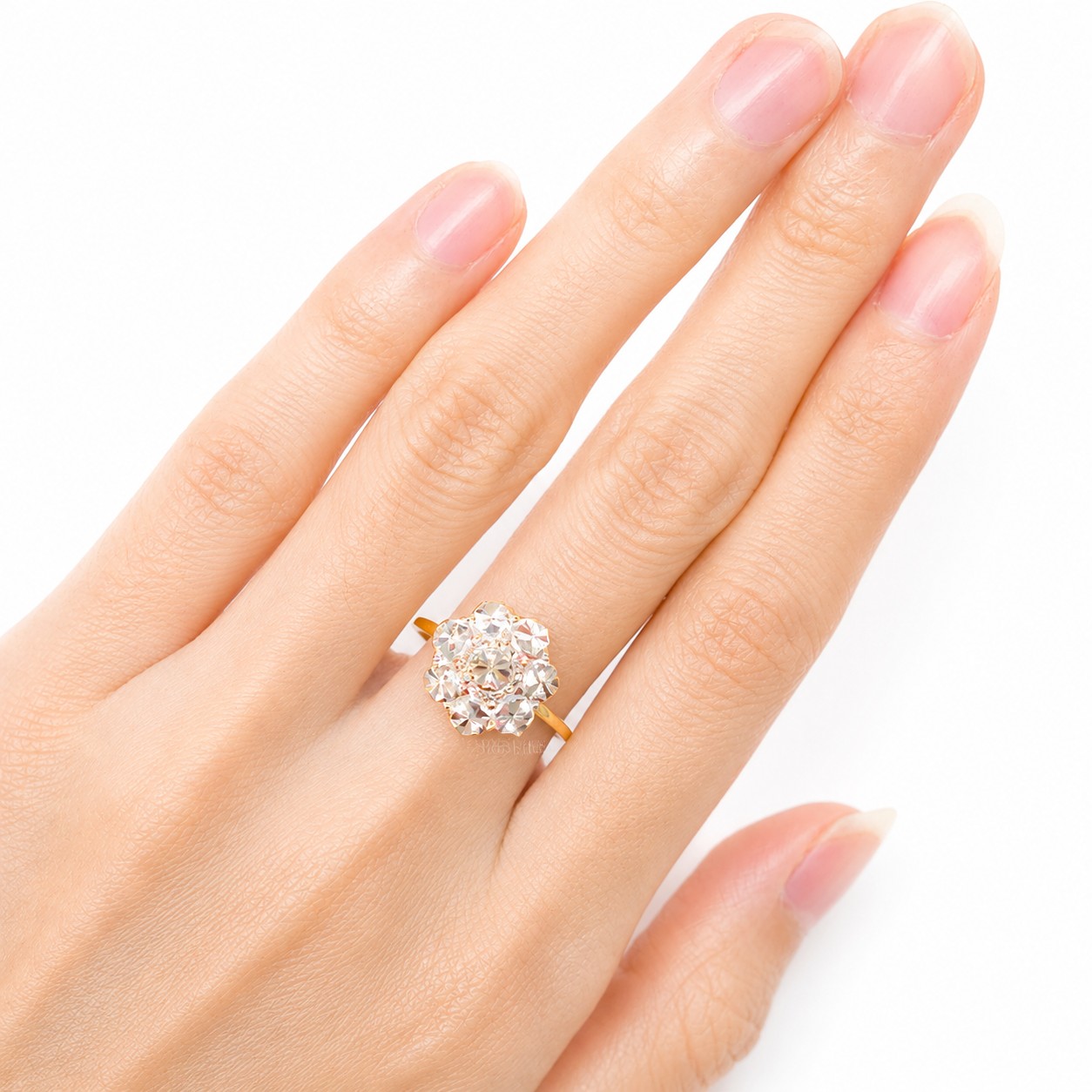 Merchant9 Cincin Emas Bunga Elora 2C L:1.2CM