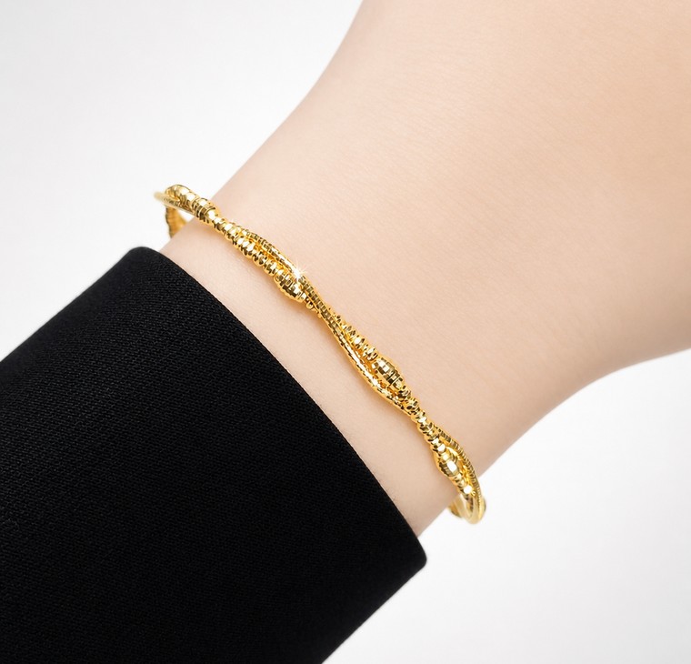 Merchant9 Gelang ELORA Twist Lumi Italian Caterpillar L:0.4CM