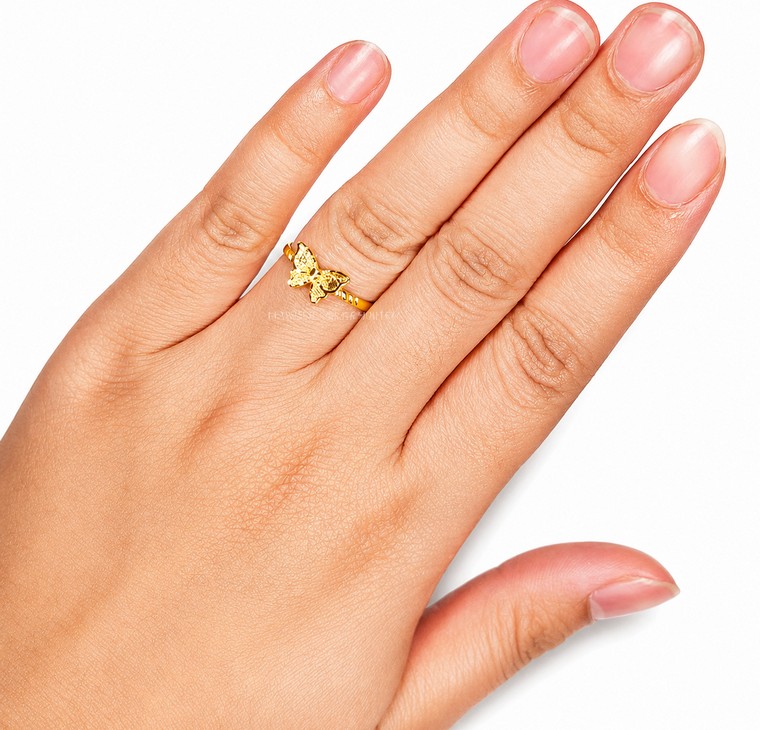 Merchant9 Cincin Emas Butterfly L:0.7CM