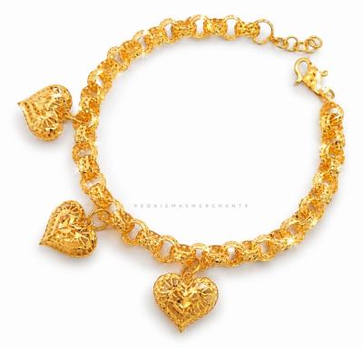 Merchant9 Rantai Tangan Kendi Kerawang Gantung Love L:0.5CM