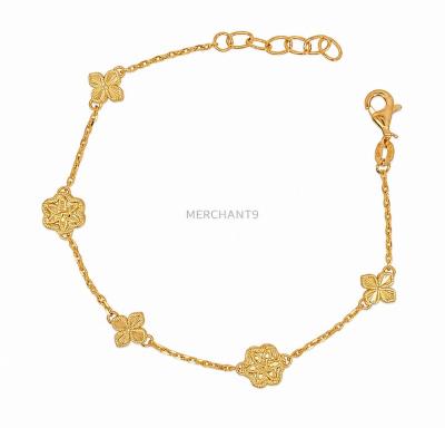 Merchant9 Rantai Tangan Sauh Fleur Padu L:0.75CM