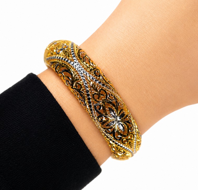 Merchant9 Gelang Klasik Lily Kerawang 2C L:1.5CM