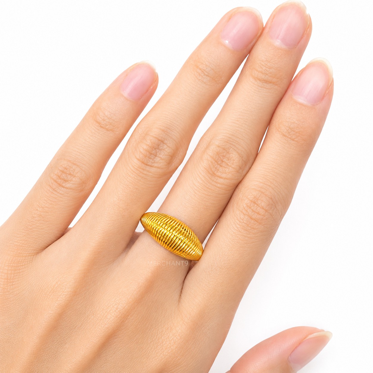 Merchant9 Cincin Emas Lintah Stripe L:0.75CM