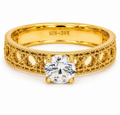 Merchant9 Cincin Emas Cube Polish Permata L:0.5CM