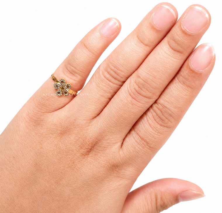 Merchant9 Cincin Emas Bunga Kemboja 2C