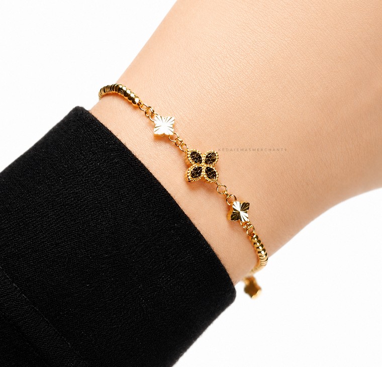 Merchant9 Rantai Tangan Pearl Fleur L:0.9CM