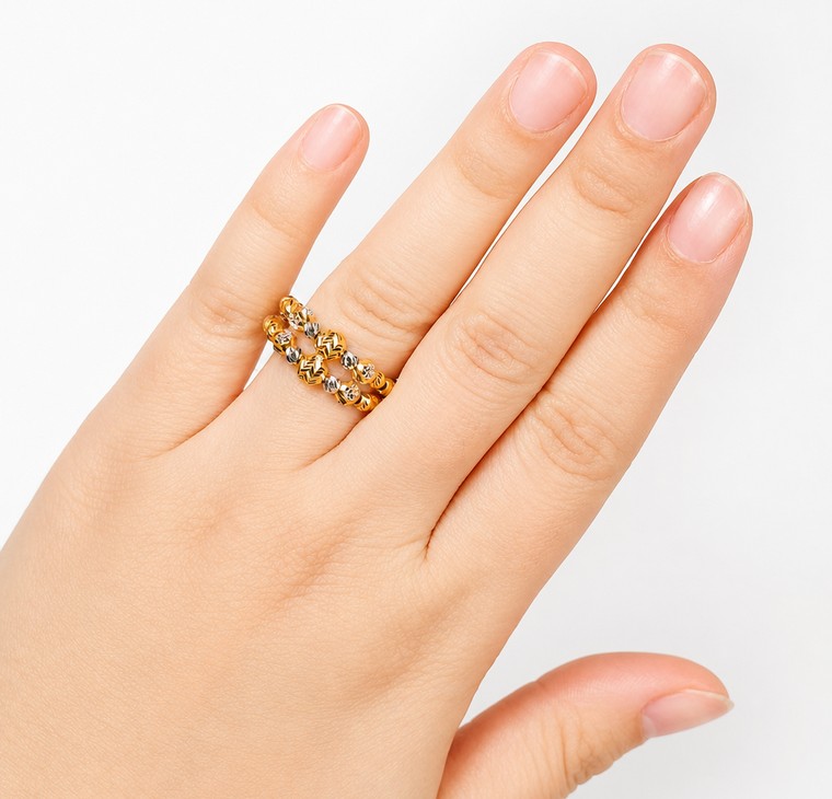 Merchant9 Cincin Emas Bubble Dimensi 2 Layer 2C L:0.85CM