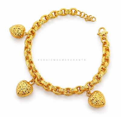 Merchant9 Rantai Tangan Sauh Dimensi Pasir Gantung 3 Love L:0.5CM