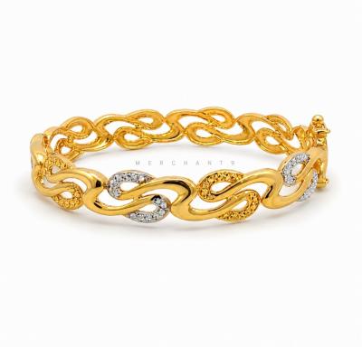 Merchant9 Gelang Stella Wave Diamond Cut L:1CM (OVAL)