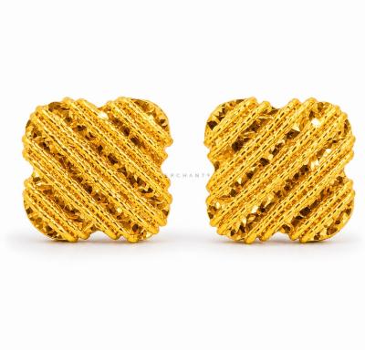 Merchant9 Subang Paku Clover Stripes L:1CM
