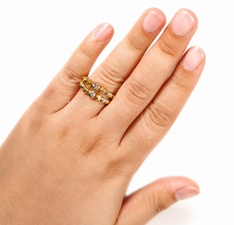 Merchant9 Cincin Emas Bubble Dimensi 2 Layer 2C L:0.95CM