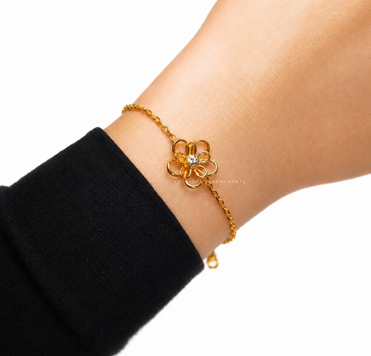Merchant9 Rantai Tangan Choker Sauh Daisy 2C L:1.55CM
