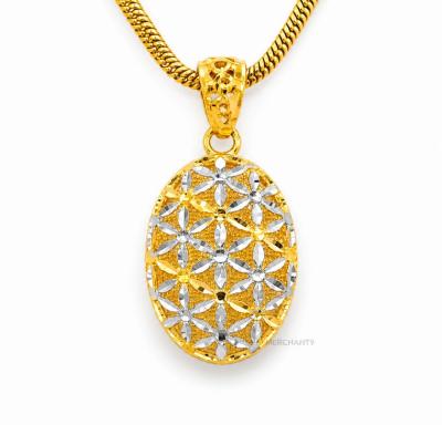 Merchant9 Loket Oval Bunga Daisy 2C L:1.5CM
