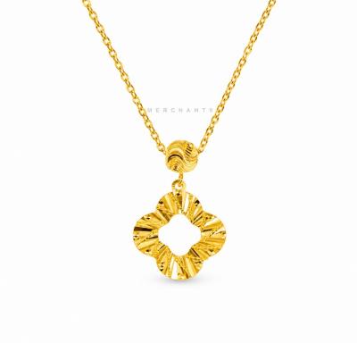 Merchant9 Rantai Leher Choker Polo Clover Luminous