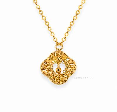 Merchant9 Rantai Leher Choker Polo Clover Kerawang Luminous