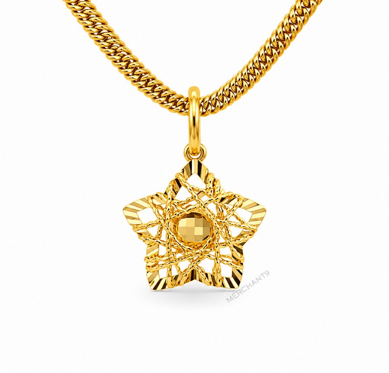 Merchant9 Loket Star Honey Kerawang L:1.4CM