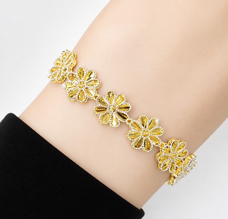 Merchant9 Rantai Tangan Daisy 3D Chrome L:1CM