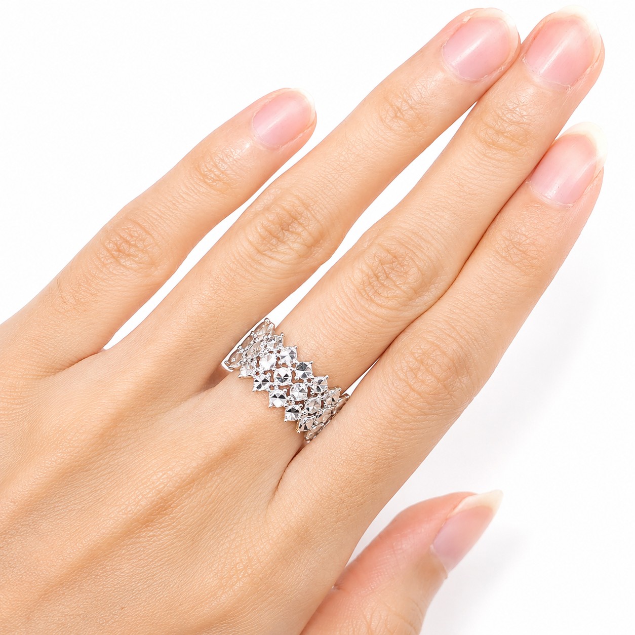 Merchant9 Cincin Emas Eloise Diamond Cut 3 Layer 2C L:0.95CM