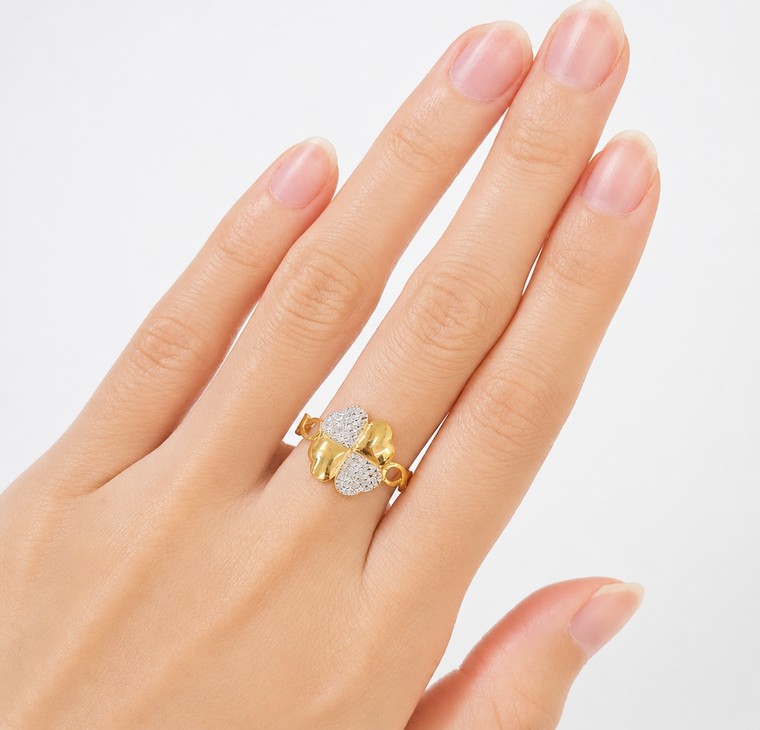 Merchant9 Cincin Emas Clover Diamond Cut 2C L:1.2CM