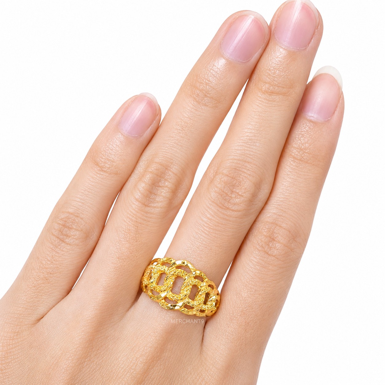 Merchant9 Cincin Emas Coco Pasir Dimensi L:1.2CM