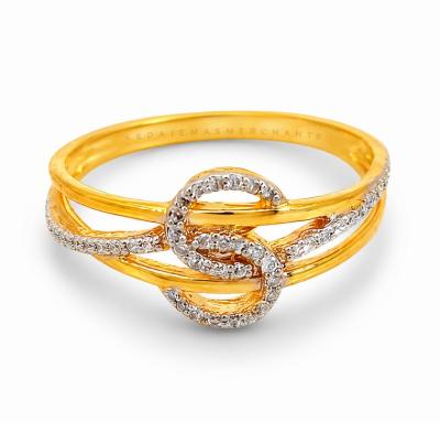 Merchant9 Cincin Emas Silang Diamond Cut