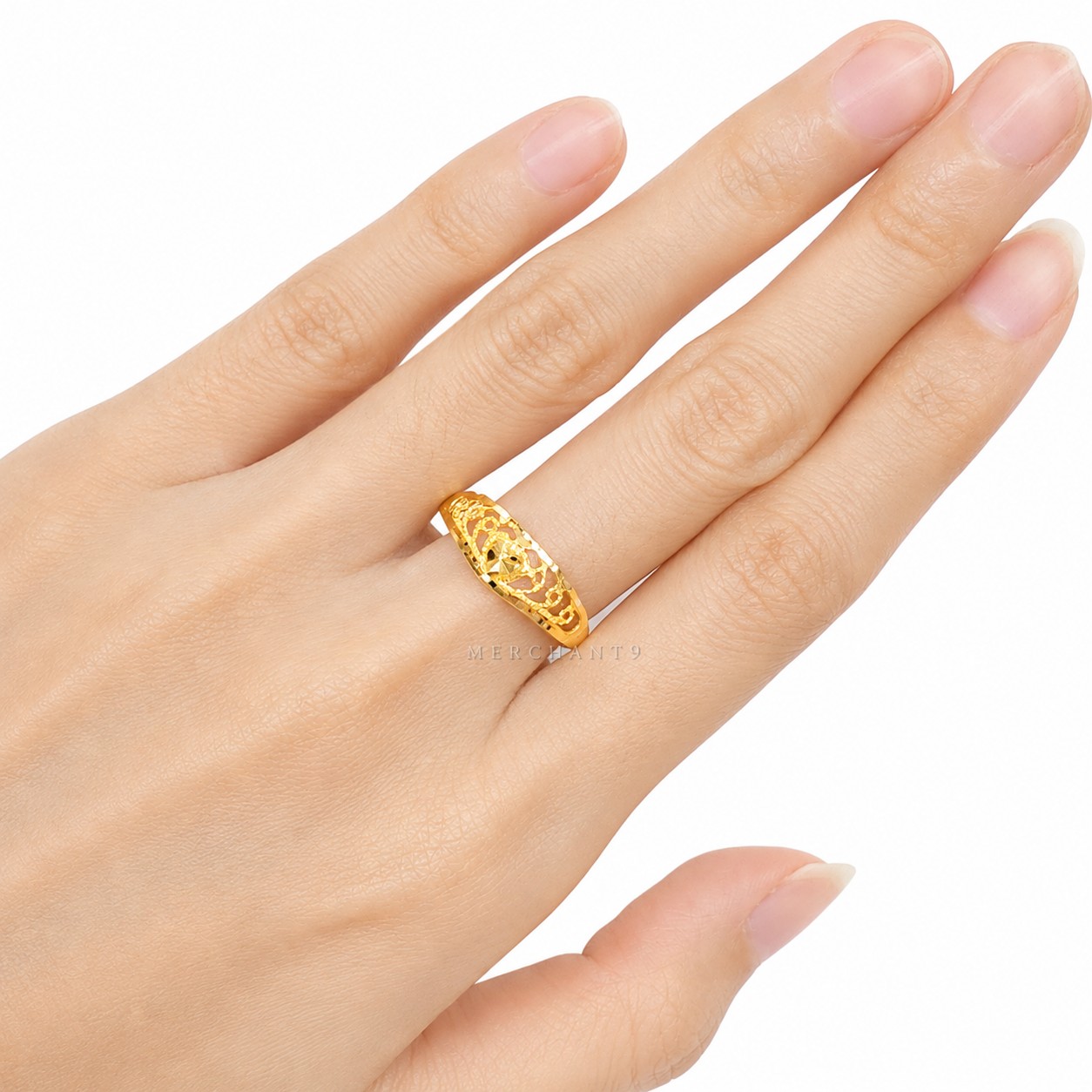 Merchant9 Cincin Emas Love Kerawang