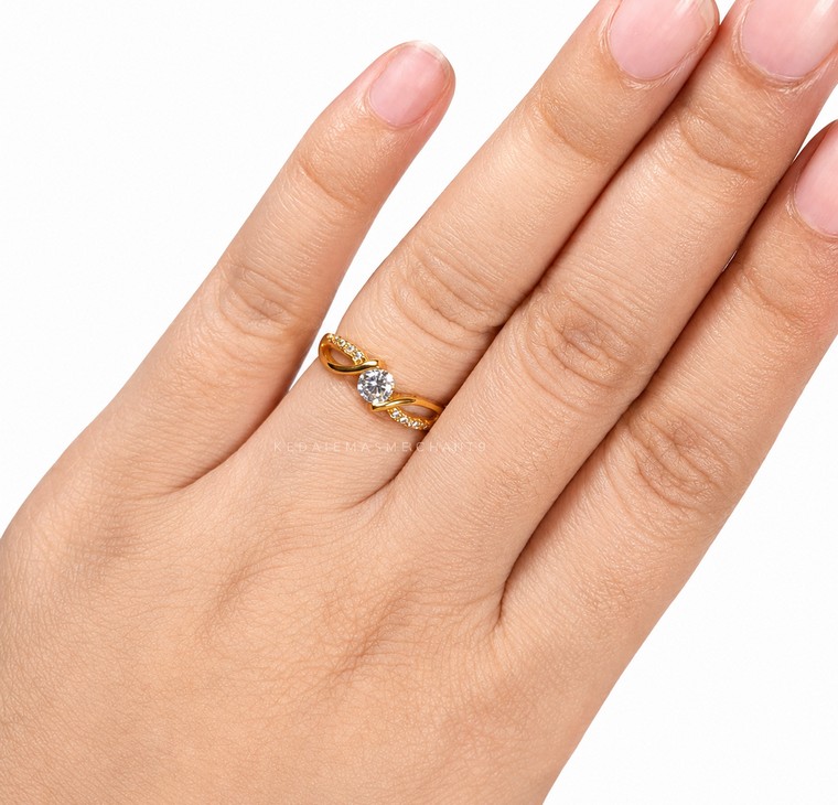 Merchant9 Cincin Emas Permata Cera CR9218