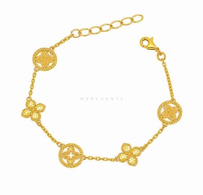 Merchant9 Rantai Tangan Sauh Honey Fleur Padu L:1.1CM