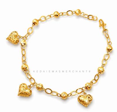 Merchant9 Rantai Tangan Sauh Oval Candy Planet Gantung Love L:0.35CM