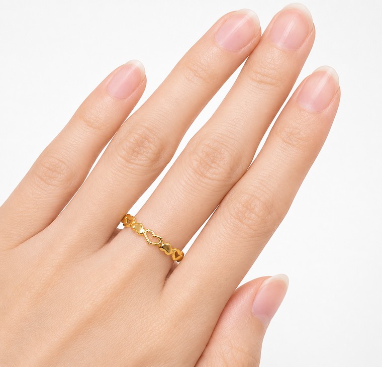 Merchant9 Cincin Emas Love Rope Minimalist L:0.3CM