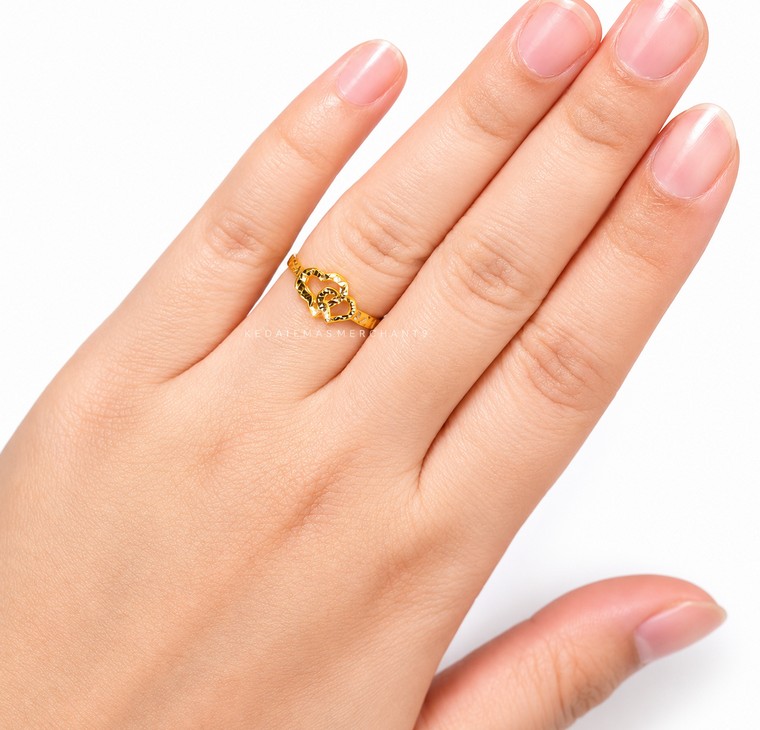 Merchant9 Cincin Emas Love Twin Dimensi 2C
