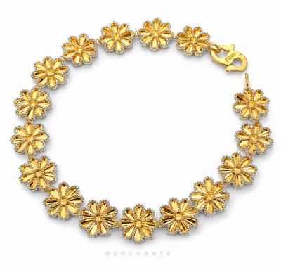 Merchant9 Rantai Tangan Daisy 3D Chrome L:1CM