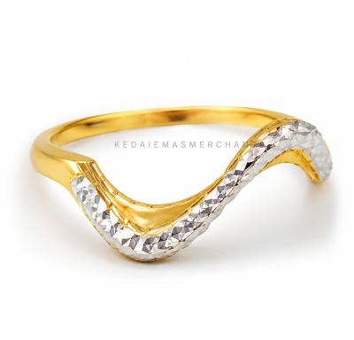 Merchant9 Cincin Emas Wave Kerawang
