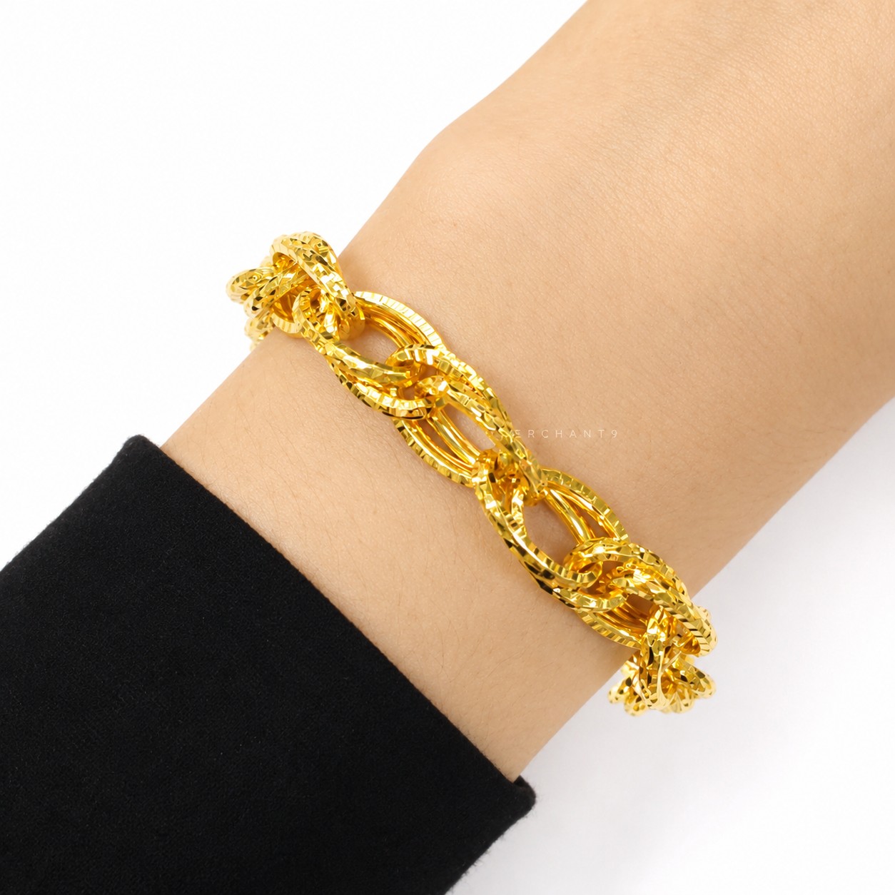 Merchant9 Rantai Tangan Sauh Double Dimensi L:0.9CM