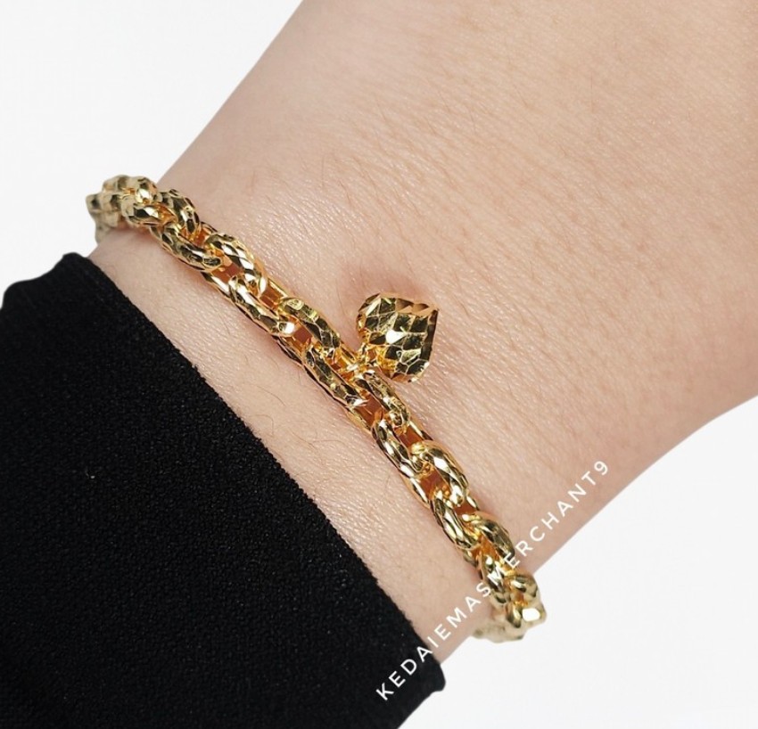 Merchant9 Rantai Tangan Sauh Gantung Love 3 L:0.4CM