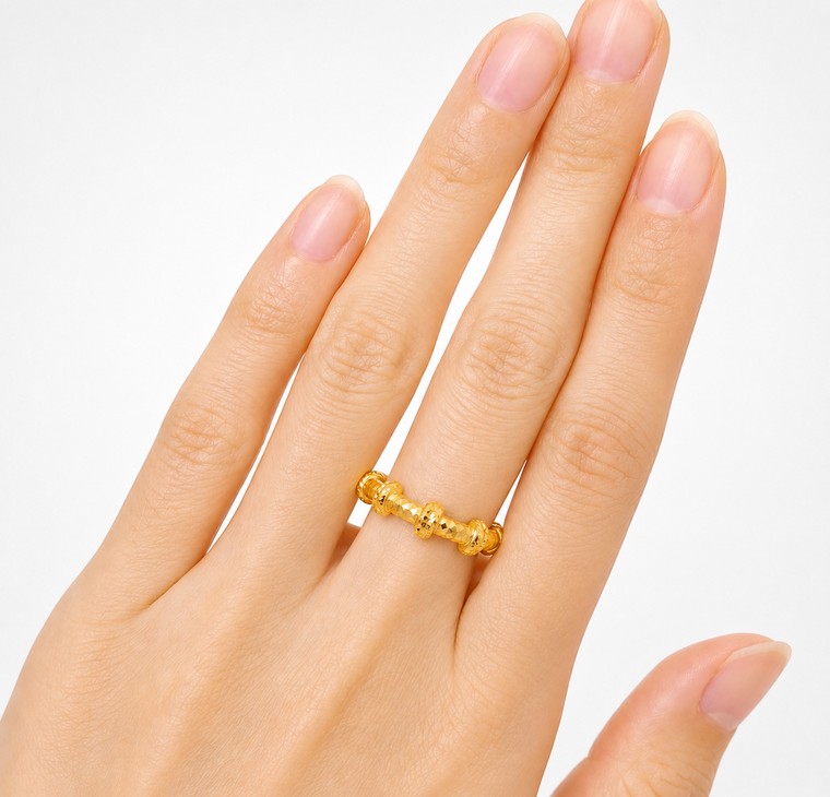 Merchant9 Cincin Emas Lintah Stripe Diamond Cut L:0.35CM