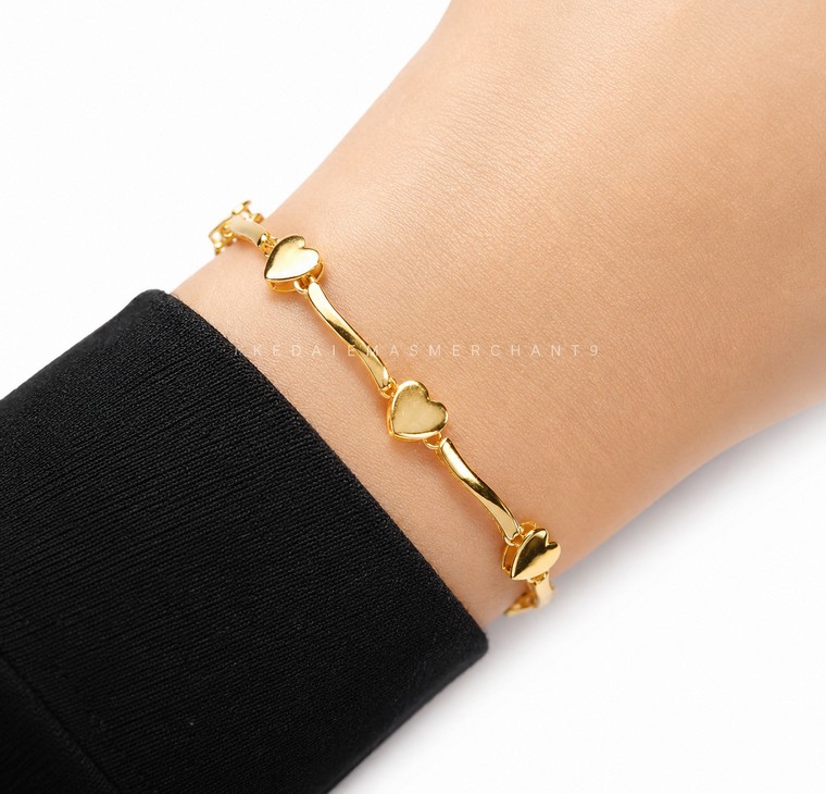 Merchant9 Rantai Tangan Love Bamboo L:0.65CM